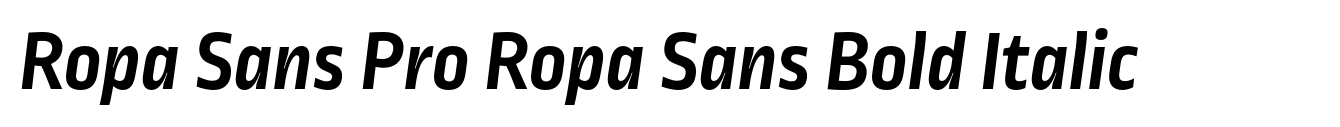 Ropa Sans Pro Ropa Sans Bold Italic